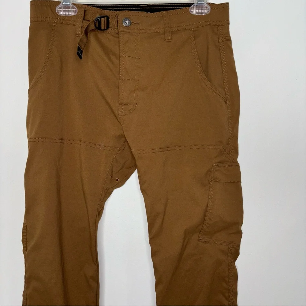 Prana Stretch Zion Pants Men 32x32 Brown Chino Performance Hiking Gorpcore - Picture 2 of 14